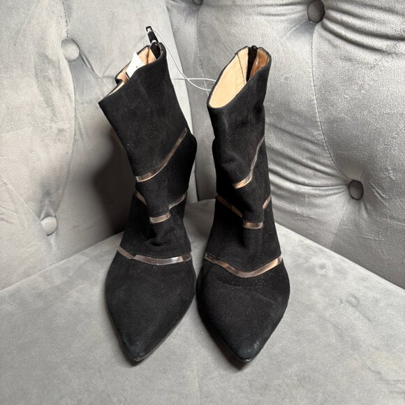 Brenda Zaro‎ Black Suede Leather Cutout Ankle Booties – Women’s Size 8.5 - Picture 3 of 14